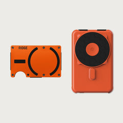 Ridge Wallet for MagSafe + Power Bank - Basecamp Orange