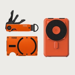 Ridge Wallet for MagSafe + Power Bank + KeyCase - Basecamp Orange