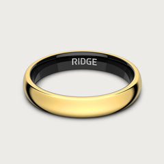 4mm Rounded Ring Set - 24K Gold