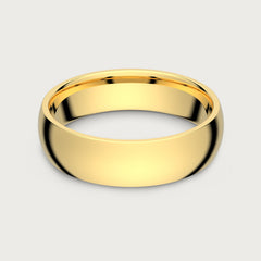 6mm Rounded Ring Set - 24K Gold - Tantalum Carbide