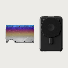 Ridge Wallet + Power Bank - Burnt Damascus + Matte Black