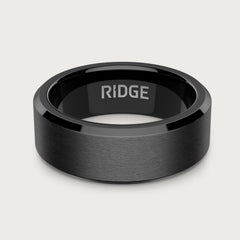 8mm Beveled Ring Set - Gunmetal
