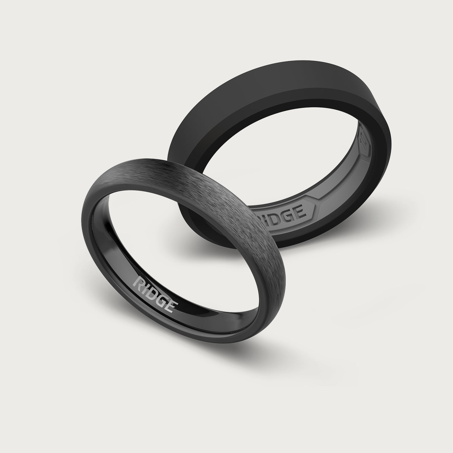 4mm Rounded Ring Set - Gunmetal