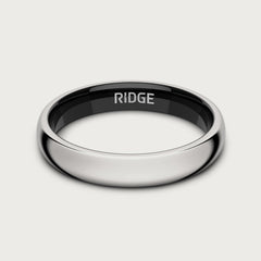 4mm Rounded Ring Set - Platinum