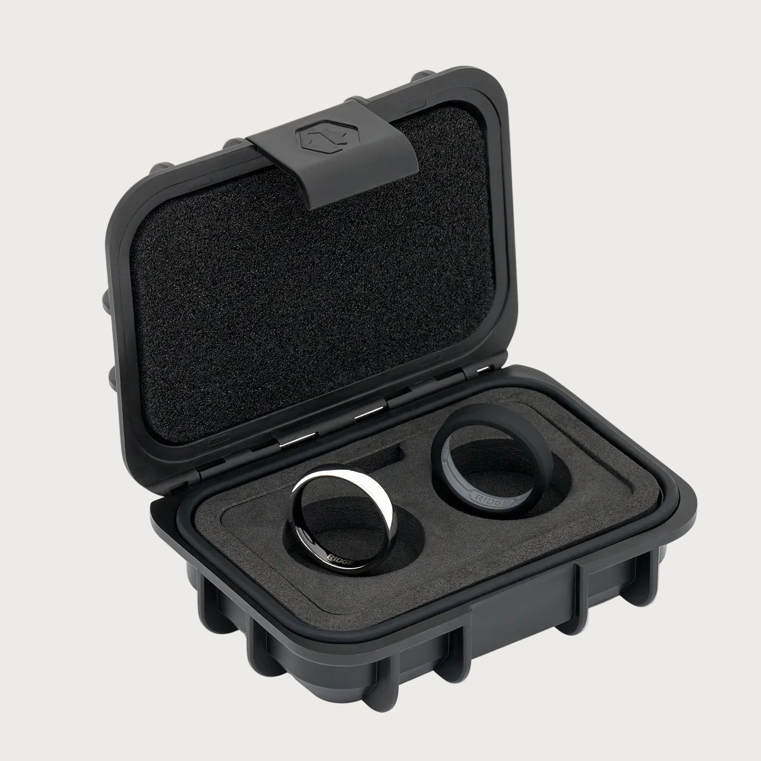 4mm Rounded Ring Set - Platinum