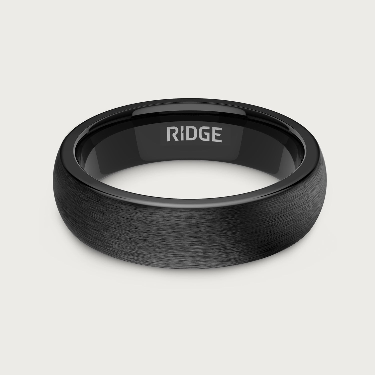 6mm Rounded Ring Set - Royal Black