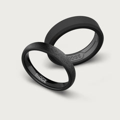 4mm Rounded Ring Set - Royal Black