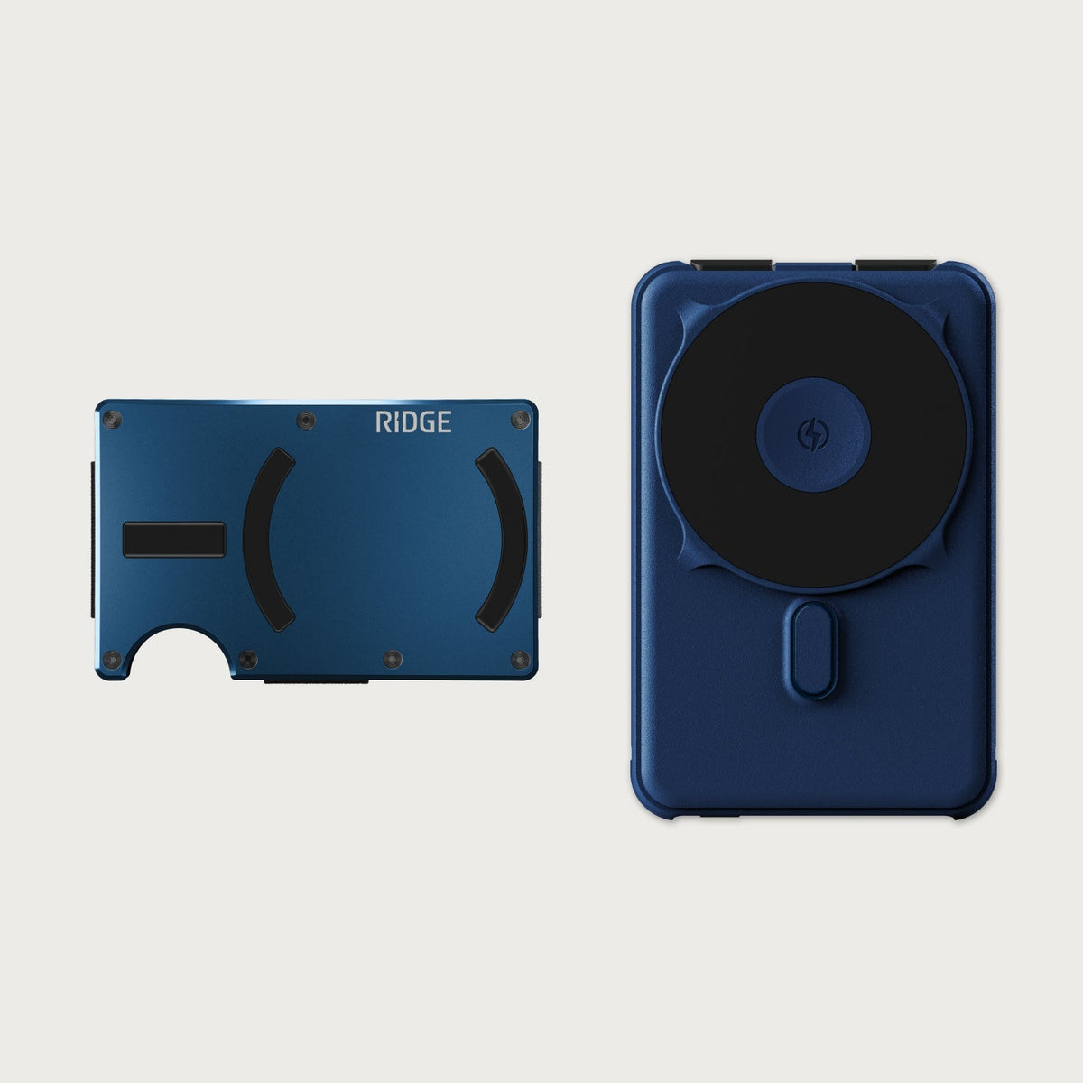 Ridge Wallet for MagSafe + Power Bank - Alpine Navy + Dark Harbor