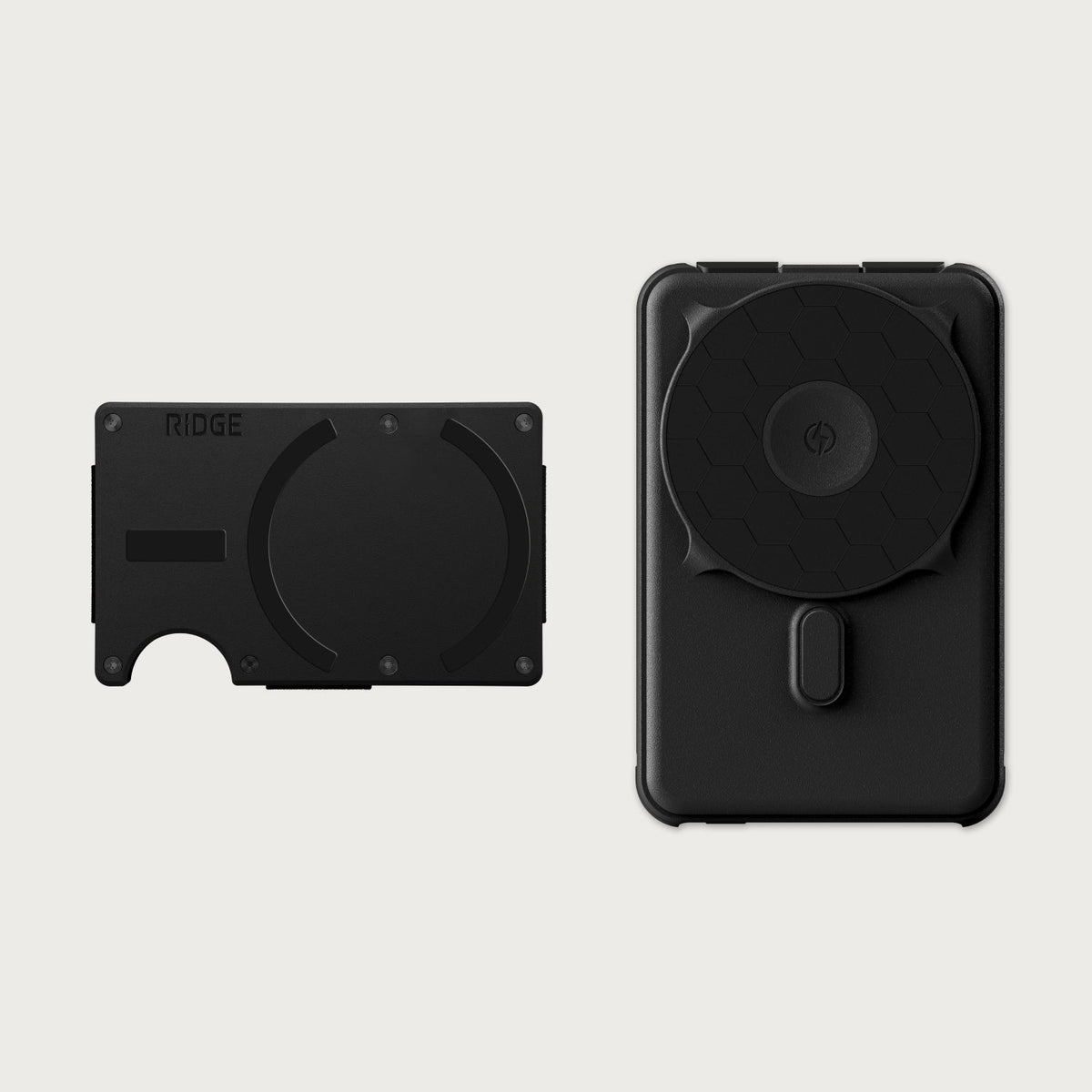 Ridge Wallet for MagSafe + Power Bank - Matte Black