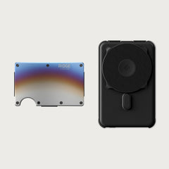 Ridge Wallet + Power Bank - Burnt Titanium + Matte Black