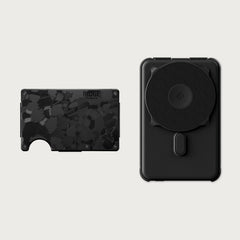 Ridge Wallet + Power Bank - Forged Carbon + Matte Black