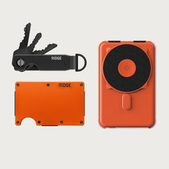 Ridge Wallet + Power Bank + KeyCase - Basecamp Orange