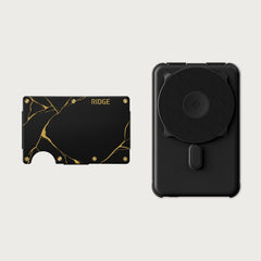 Ridge Wallet + Power Bank - Kintsugi - Black + Matte Black