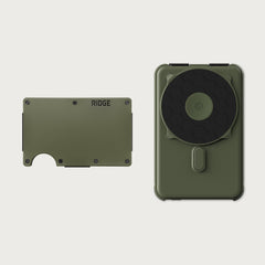 Ridge Wallet + Power Bank - Matte Olive