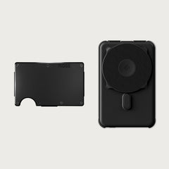 Ridge Wallet + Power Bank - Royal Black + Matte Black
